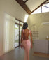 Sleeveless Evening Dress with Big Bow Backless for Gala and Wedding Guest